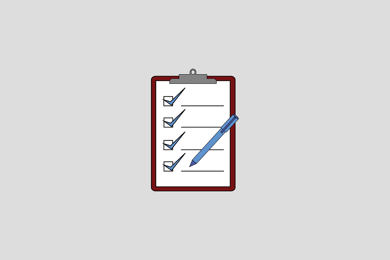 Checklist Survey Clipboard Pen  - jmexclusives / Pixabay
