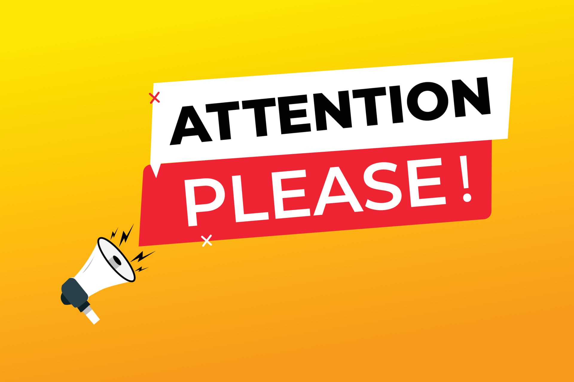 In atentia conducatorilor si studentilor doctoranzi - mesaj dedicat pentru anunturi in care un megafon atrage atentia