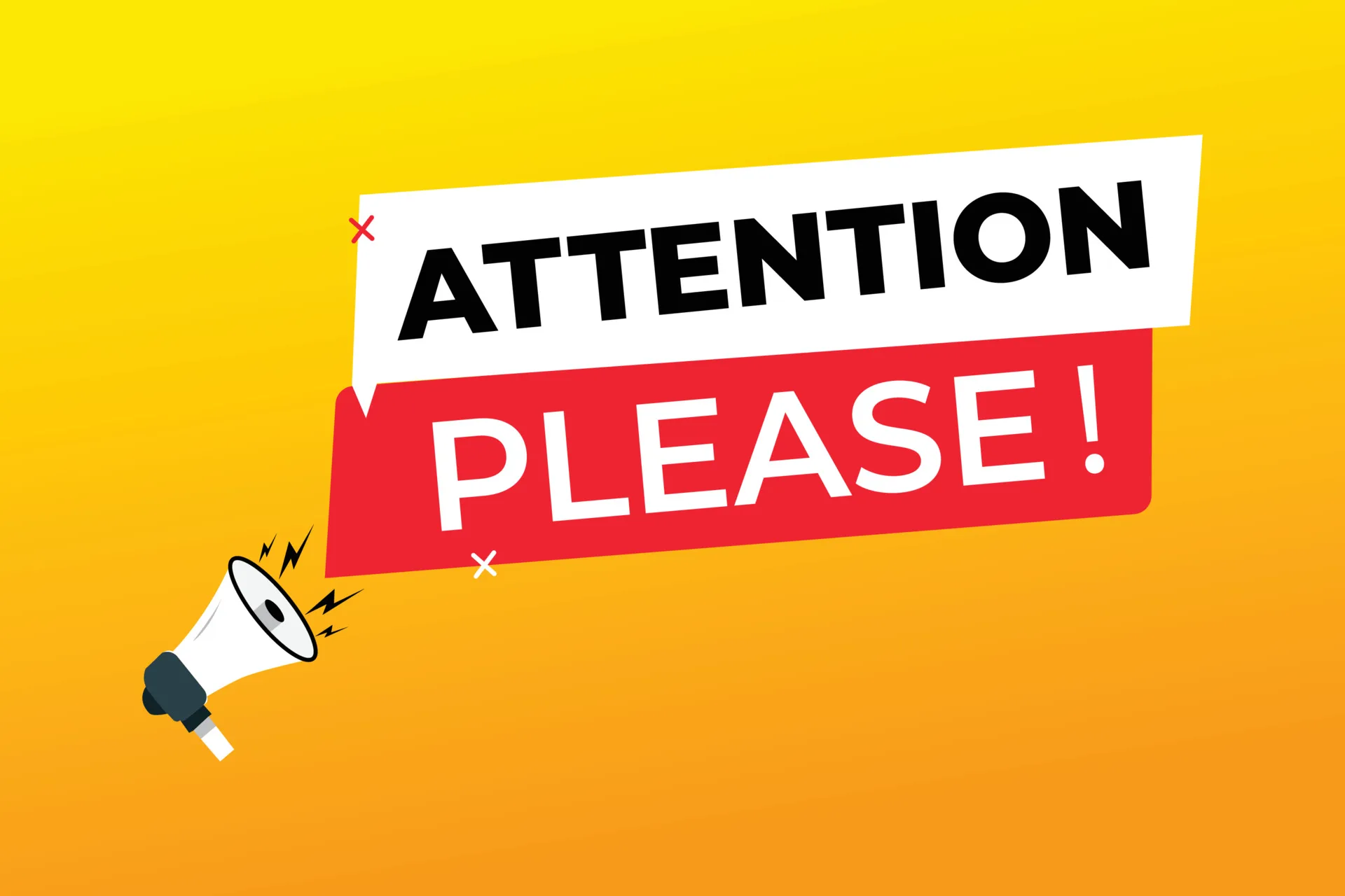 In atentia conducatorilor si studentilor doctoranzi - mesaj dedicat pentru anunturi in care un megafon atrage atentia